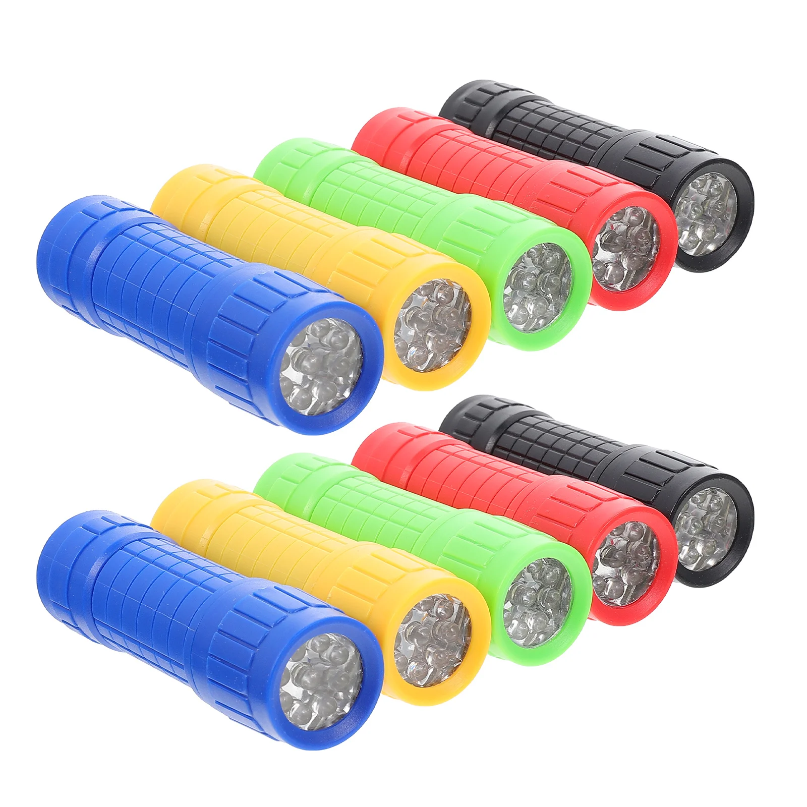 

10pcs LED Mini Flashlights ABS Compact Lightweight Outdoor Camping Hiking Small Flashlights for Kids Pendants Waterproof Yellow