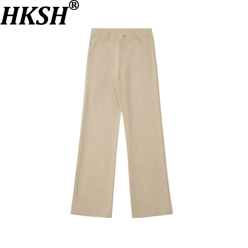 

HKSH Spring Autumn New Man Niche High Street Washed Vintage Casual Pants Trendy Fashion Solid Color Women Buttons Design HK14124