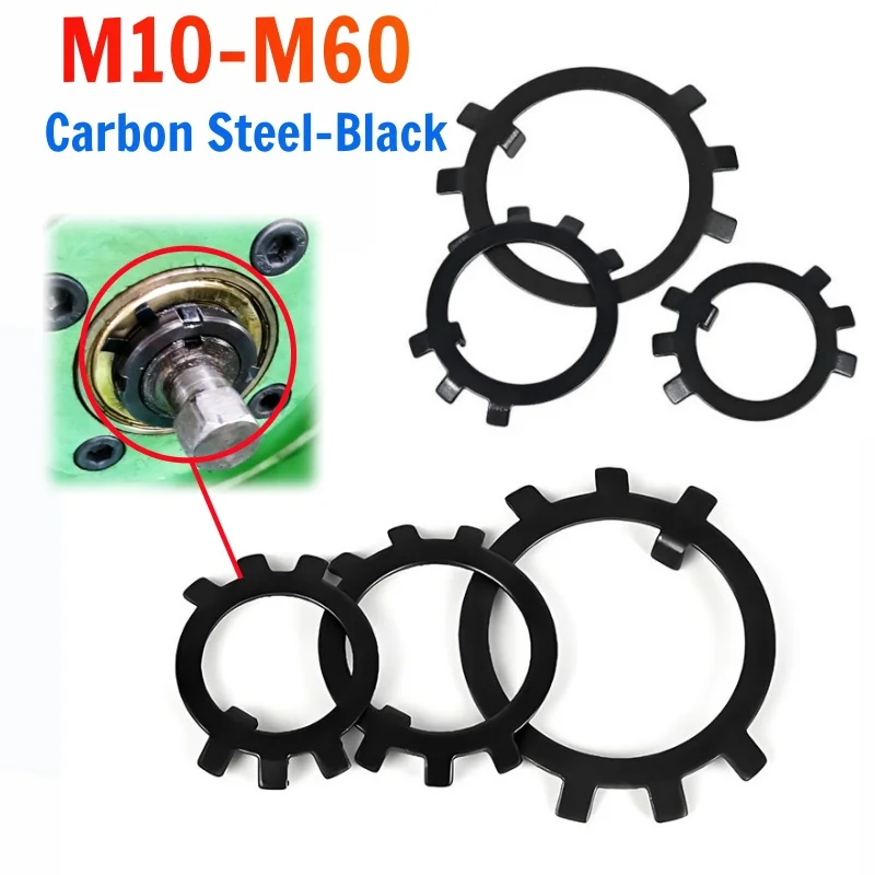 Beicai Black Lock Gasket Washer M10 M12 M14 M16 To M60 Lock Washers Retaining Stop Washer For Slotted Round Nuts