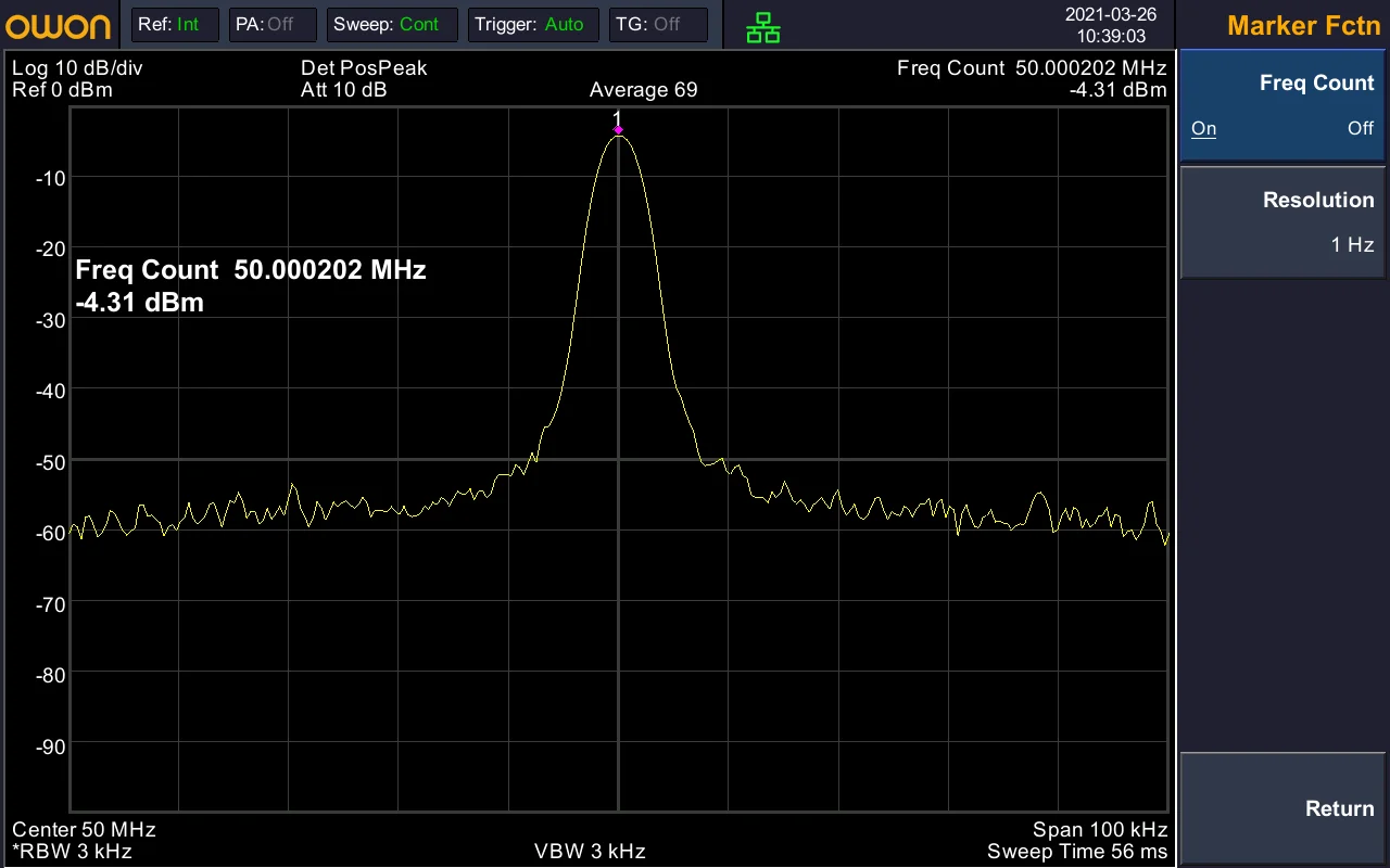 OWON XSA800-Serie Spektrumanalysator Frequenzbereich von 9 kHz bis 1,5 GHz Auflösungsverhältnis 1280×800 9 Zoll LCD XSA805/815 – Detail 12