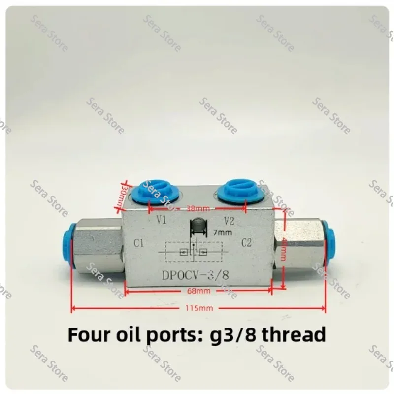 DPOCV VBPDE Dual Pilot Operated Check Valve Tubular Hydraulic Lock Counterbalance for Crane Outrigger