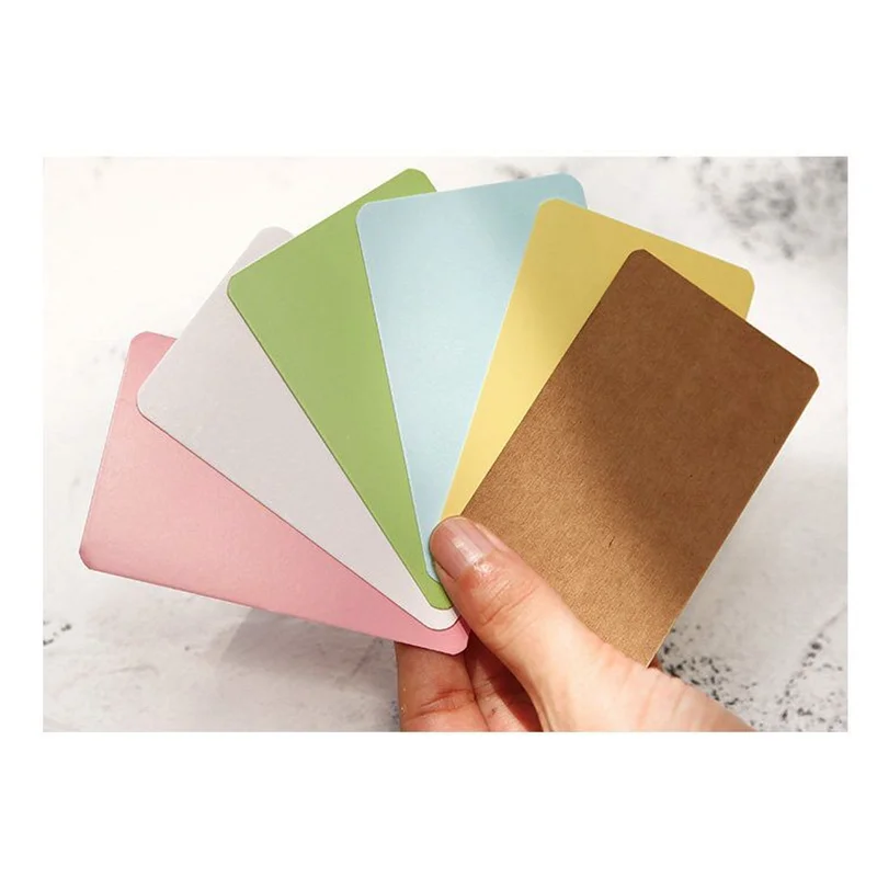 【100PCS】 Boxed Blank Card Greeting Card Postcard Graffiti Bookmark Message Card Small Note Pad