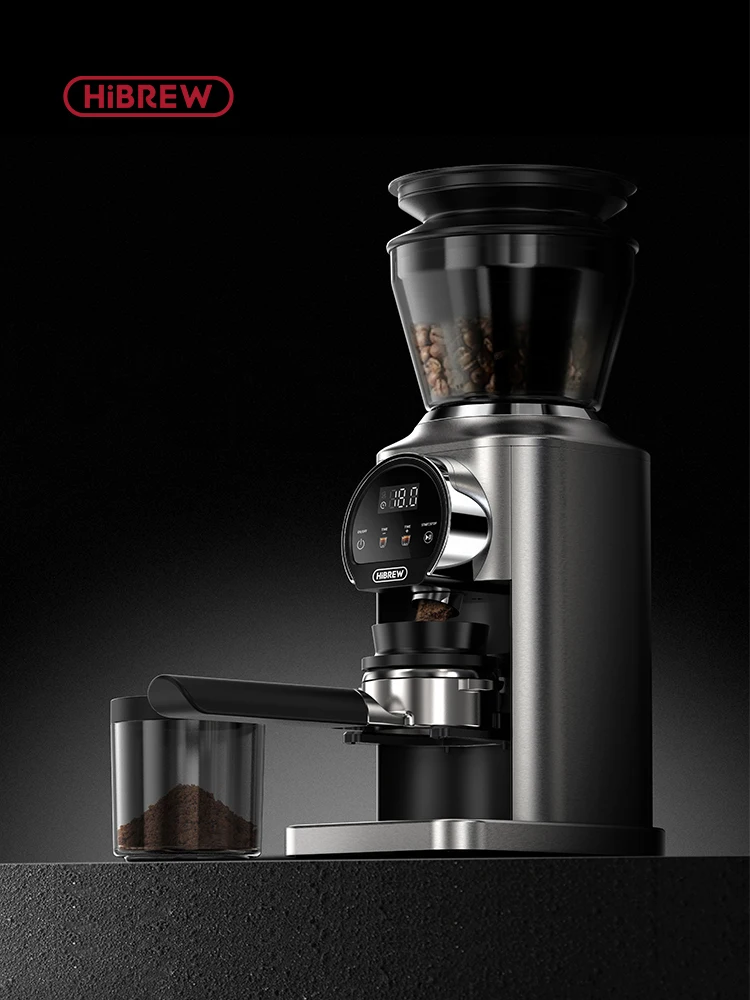 HiBREW G3 Plus 48mm Konische Elektrische Kaffeemühle mit 31 Einstellmöglichkeiten, Kompakte Tragbare Kaffeebohnenmühle für Espresso und Türkischen Kaffee