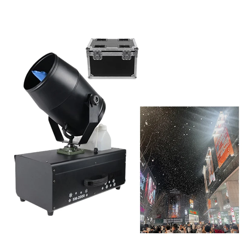 Shaking Snow Machine Moving Head Snow Machine Snow Maker Flower Spraying Machine for DJ Christmas Festival Party Events