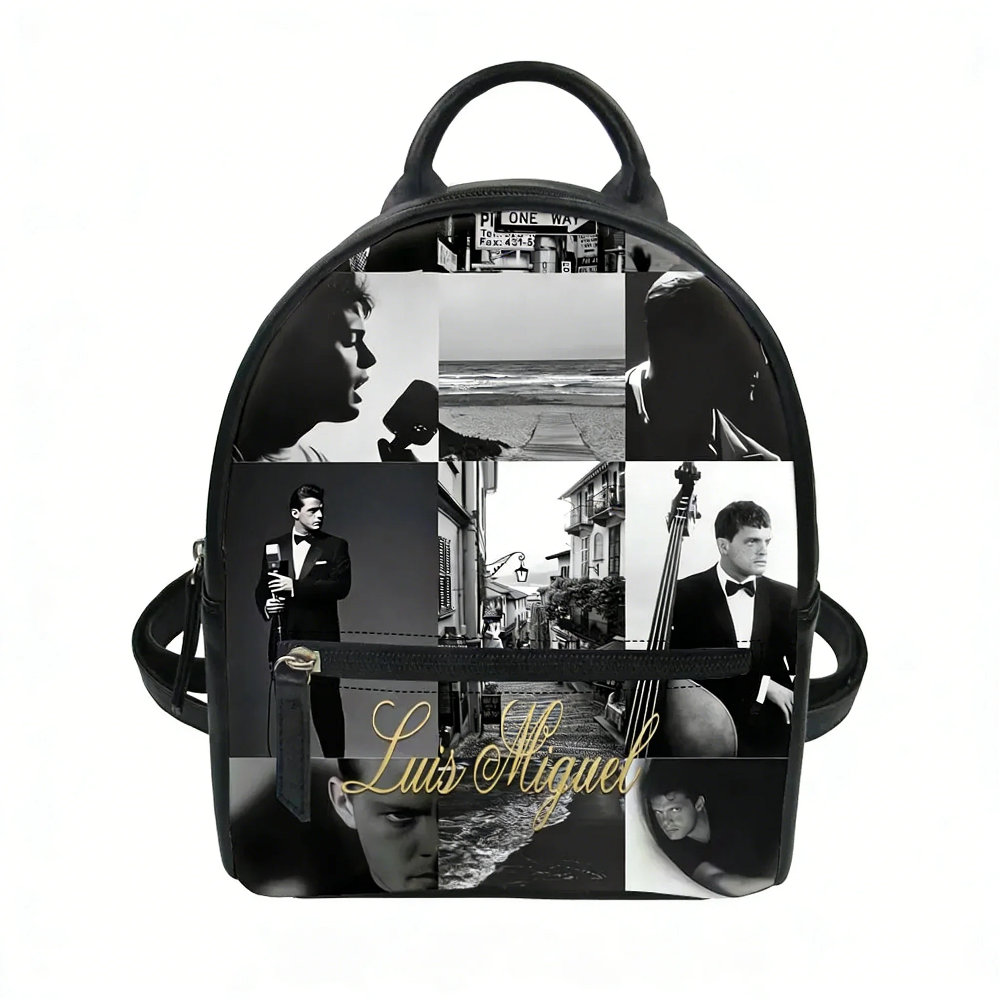 

Luis Miguel Mexico Singer Custom Backpack Purse Women Carter Schoolbags Double Shoulder Bag Mini Daypack Leather Travel Bag