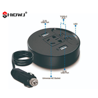 Quick Charging Car Power Converter, 150W USB C Inverter, DC 12V/24V to 220V Adapter for Fast Charge