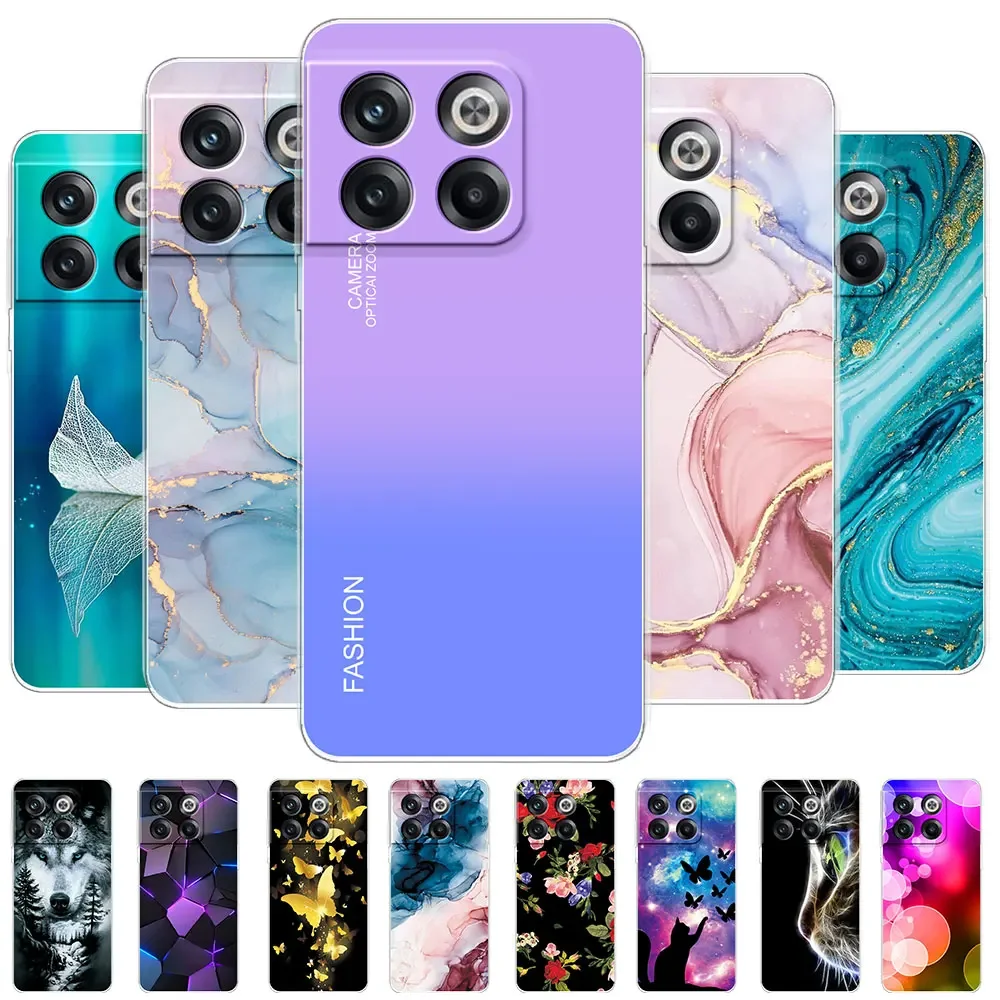 For Oneplus 10T Case Cover Marble Transparent Cases For Oneplus 10T 5G 1+10T  For One plus ACE Pro Silicone Bumper Phone Bags