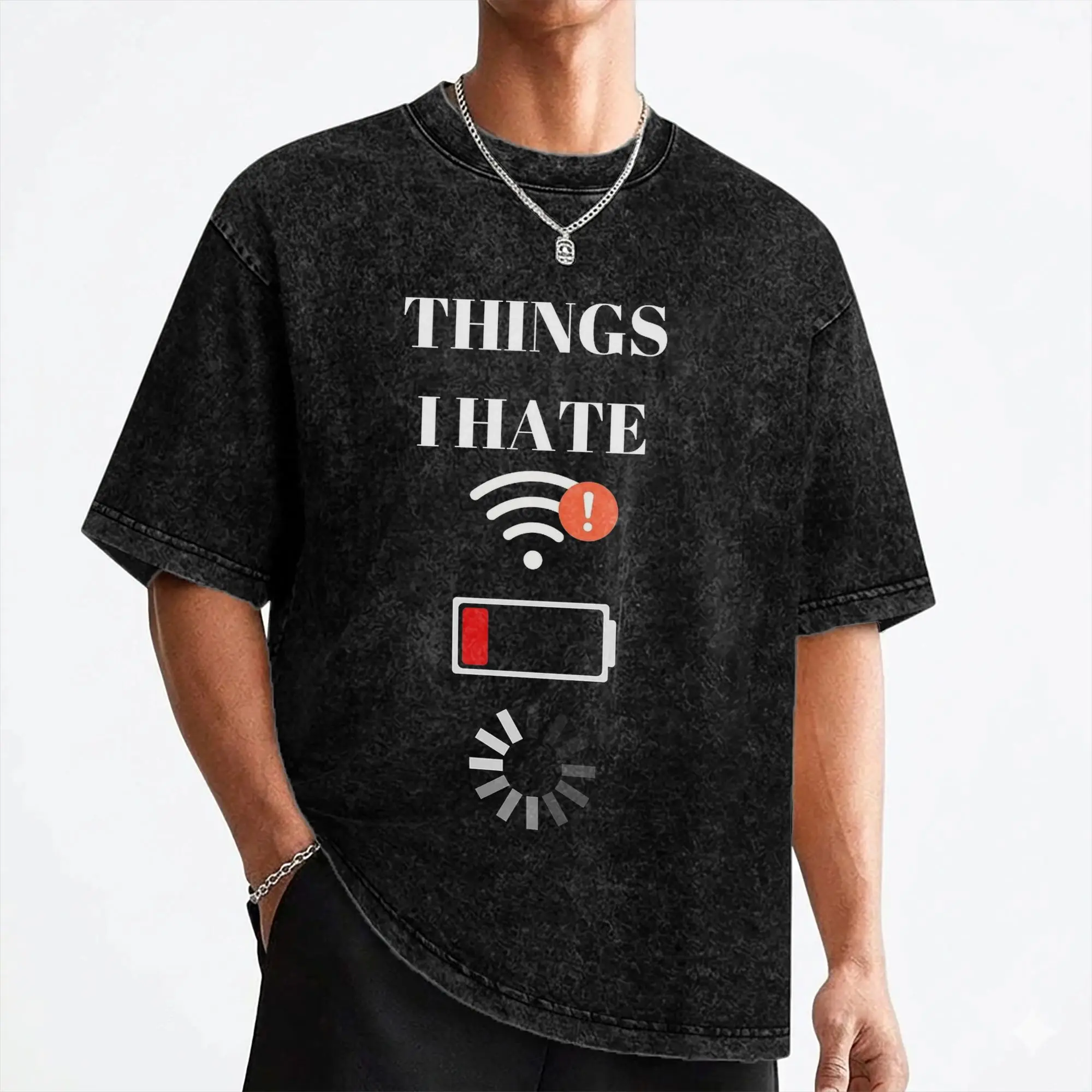 Coder Things I Hate Washed T Shirts Streetwear Hip Hop Vintage T-Shirts  Tees Men Women Cotton Harajuku Graphic