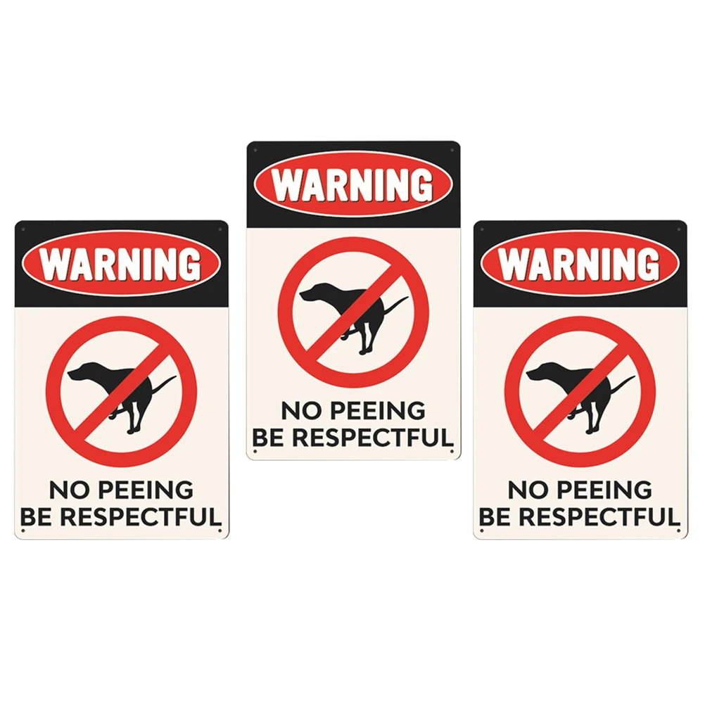 

Pet Dog Warning Sign Iron Painting Prevent Peeing Yard Lawn Outdoor Traffic Safety Vintage Sign No Toilet Garden