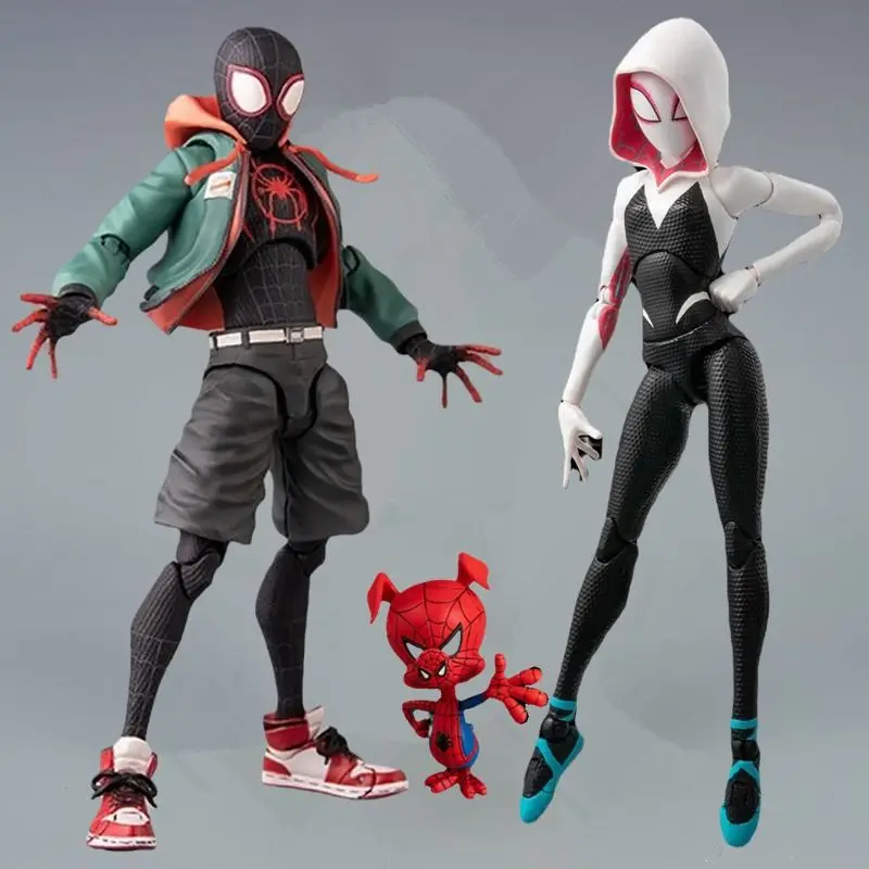 Marvel Legends Sentinel Spiderman Action Figure Spider-verse Miles Morales Peni Parker Anime Figures Statue Toys