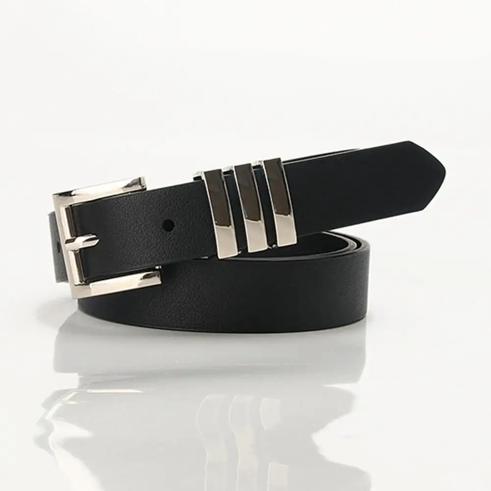 

Square Pinhole Belt Stylish Women's Square Buckle Belt with Adjustable Length Multi Holes Design Faux for Jeans for Versatile