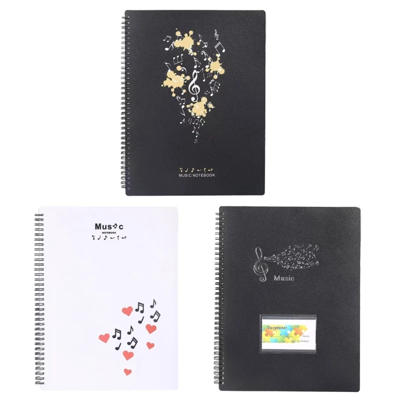 

Music Sheet File Paper Storage Folder 40 Pages Spirals Sheet Music Binder