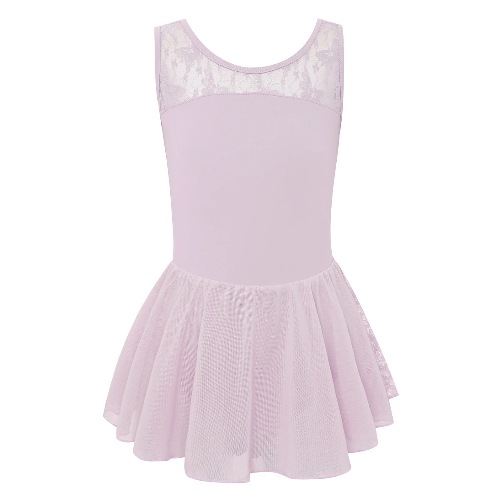 فستان الباليه الجمباز ثياب للأطفال الفتيات الشكل التزلج ملابس رقص بلا أكمام الخامس الظهر الأزهار الدانتيل فساتين رقص الباليه