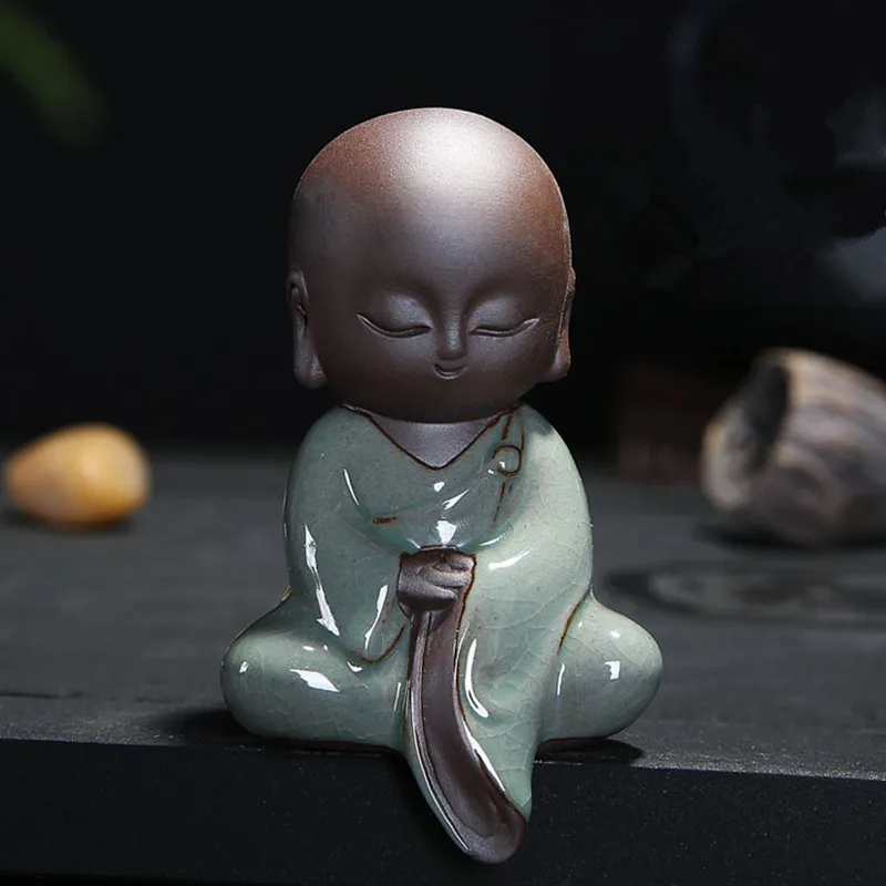 Mini Buddha Statues Tathagata India Yoga Mandala Sculptures Ceramic Tea Ceremony Ornaments Gift Home Decor Monk Figurine