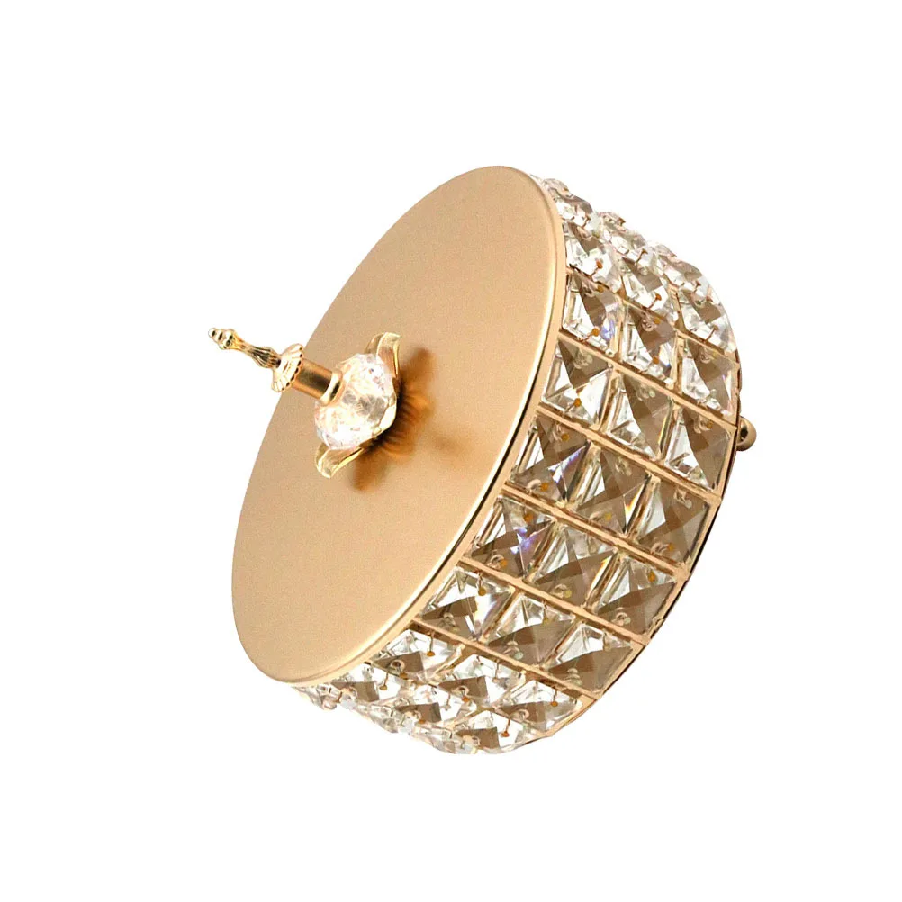 1Pcs Glass Candy Jar Fruit Tray Golden Lid Retro European Style Multipurpose Storage Container for Home Kitchen Use