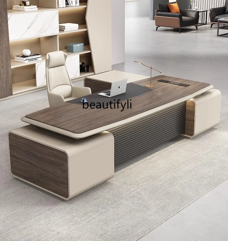 Luxury Boss Office Desk and Chair Combination Simple Modern Manager Office Desk for Boss Paint Leader Executive Desk Furniture