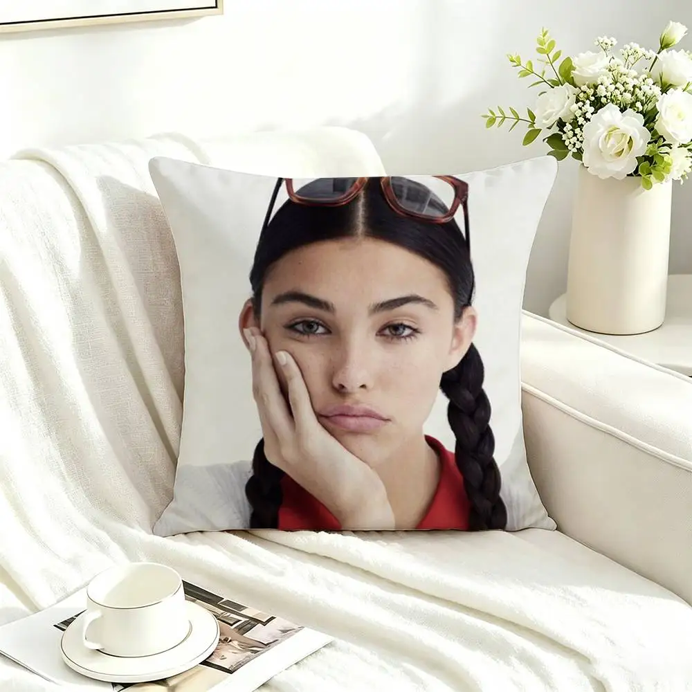 M-Madison B-Beer  Pillow Case Square Double-Sided Sofa Cushion Cover Bedroom Bedside Pillow