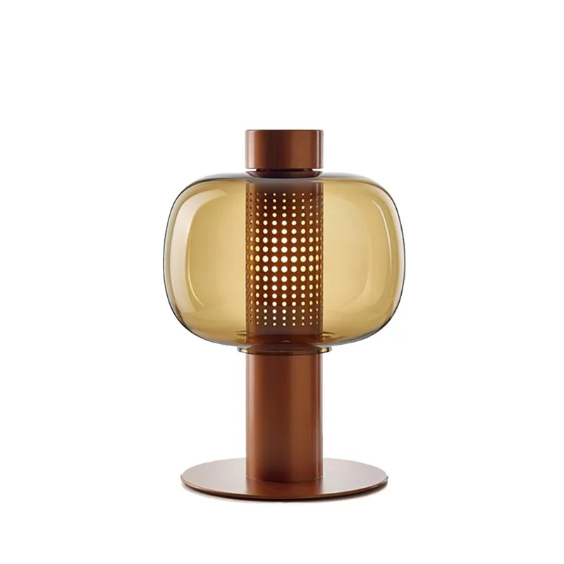 Modern light luxury bedroom bedside table lamp Simple design glass table light