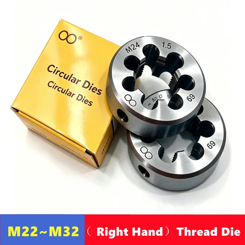 1pcs Right-Hand Metric Die M22-M32, Machine and Hand Tools for Machine Tools and Manual External Thread Tapping and Repair