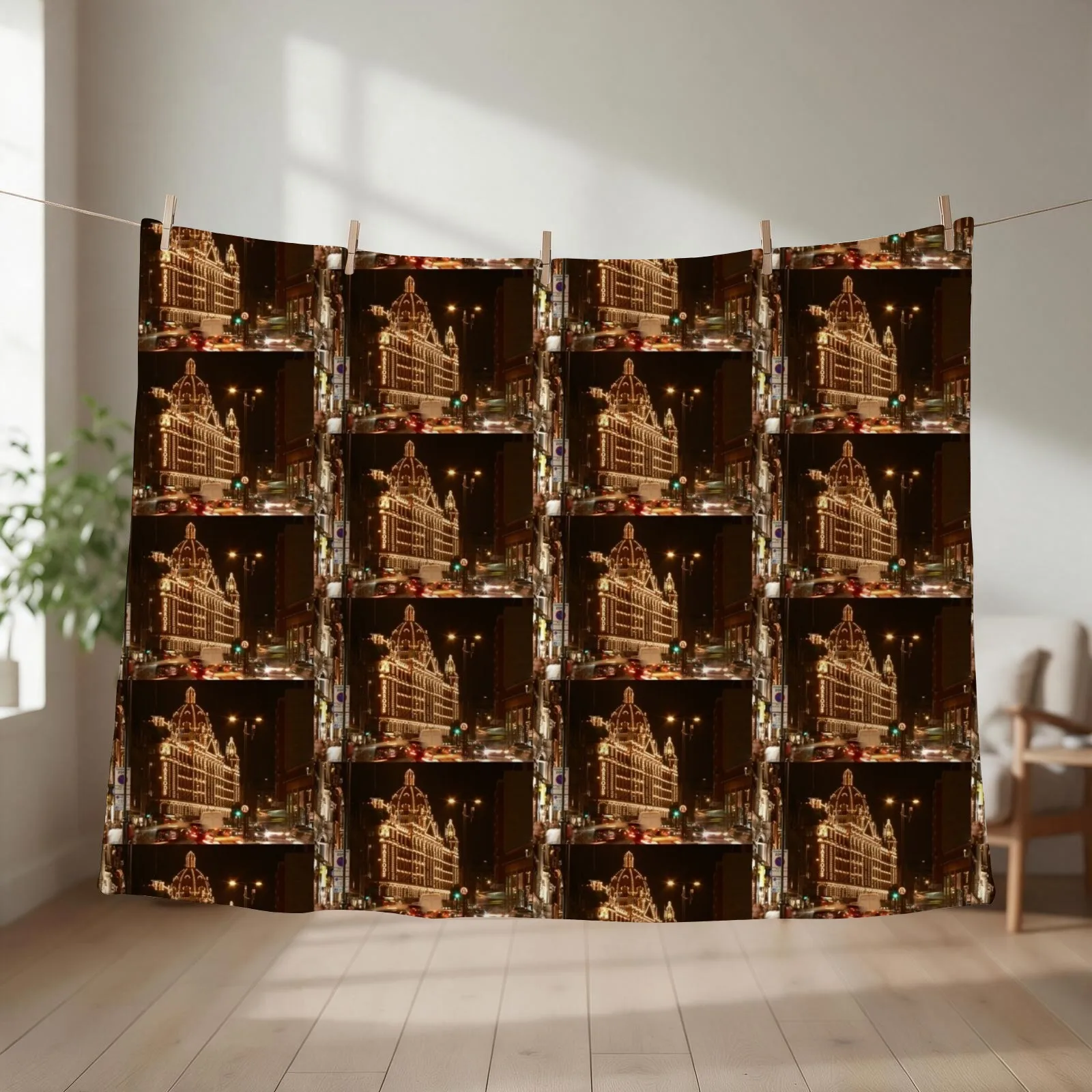 Harrods, London Throw Blanket couch cozy soft plush fuzzy picnic outdoor blanket