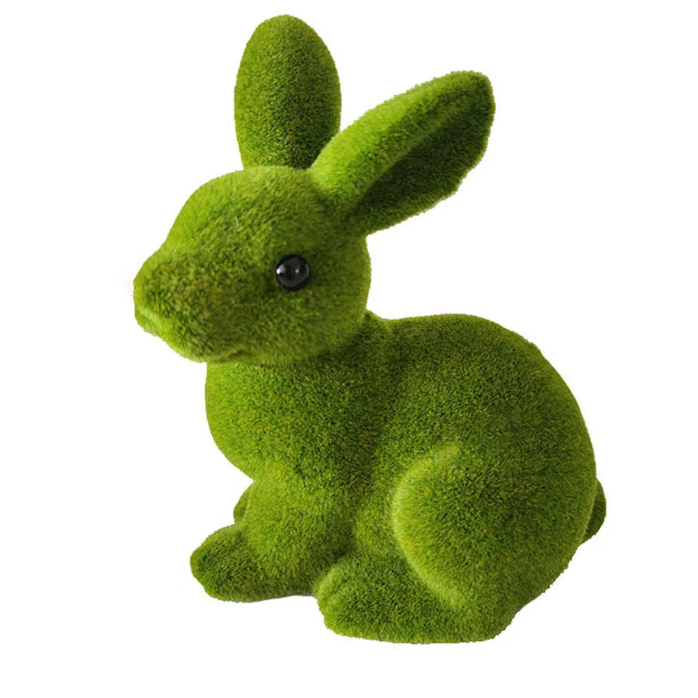 Simulation Moss Rabbit Grass Bunny Artificial Turf Animal Ornaments Figurines Party Wedding Plant Home Garden Decoration