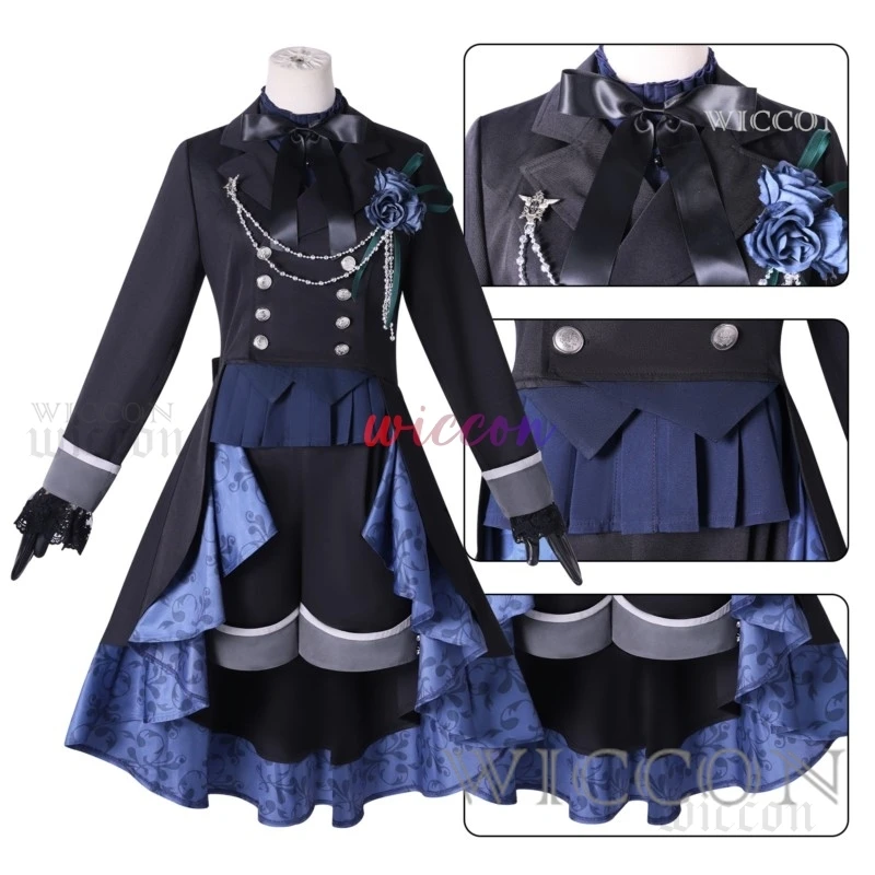 Black Butler Ciel Phantomhive Cosplay Kostüm Mann Black Rose Anzug Komplettes Set Kostüm Britischer Stil Halloween Cosplay Anpassen