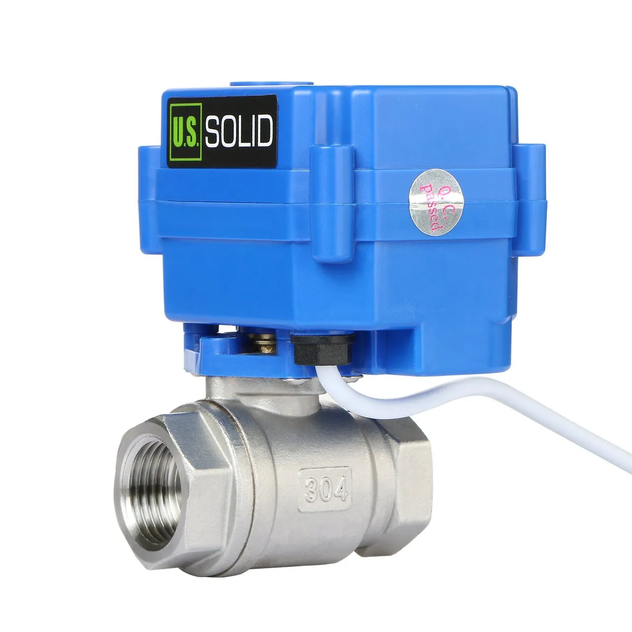 U.S. Solid 3/4” Stainless Steel Electrical Ball Valve with Full Port, 9-24 V AC/DC, 3 Wire Setup CR02