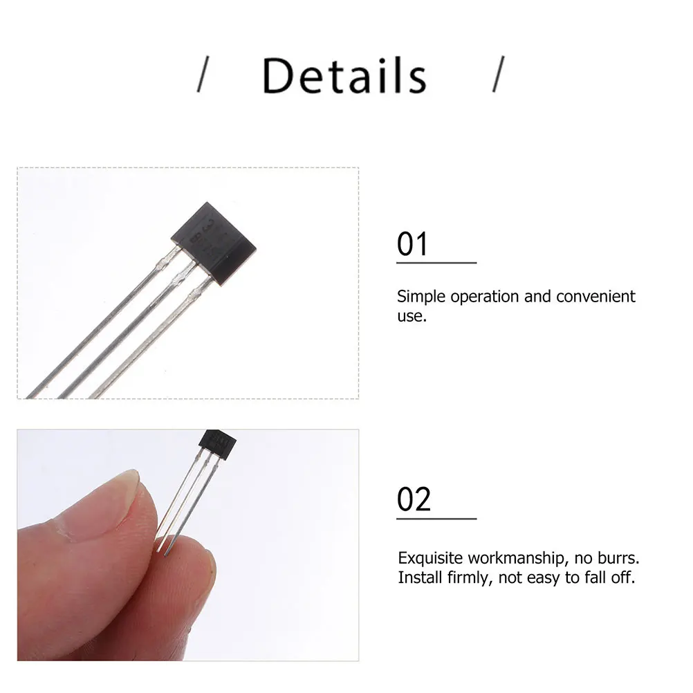 

10pcs Hall Effect Stable Application Compact Size Easy Installation Integrated Circuits Suitable Home Security