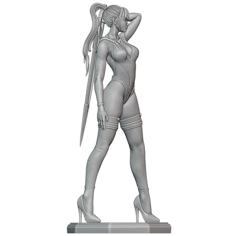 Belle Eve Swordsman NSFW Resin Model Kit 3D-Druck Puppe 1/24 Unmontierte Harzfigur Statue Kits Unbemaltes Spielzeug Gk Spielset