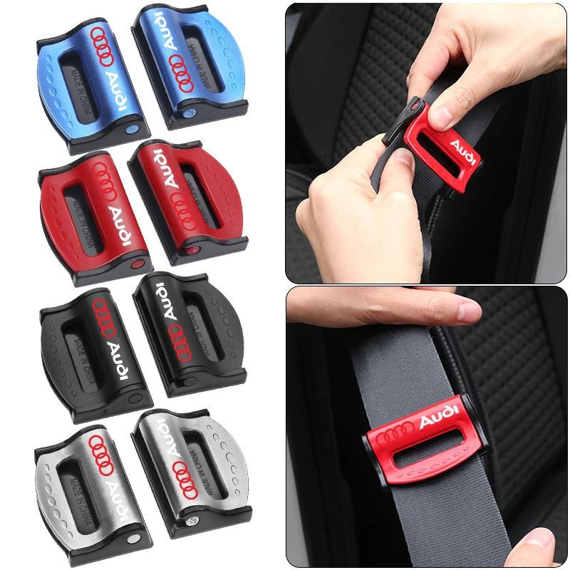 

2Pcs Car Safety Seat Belt Buckle Clip Seatbelt Stopper Adjuster Clip For Audi C7 C6 C5 B5 B6 B7 B8 B9 D3 Q3 Q5 Q7 TT A1 A3 A4 A5