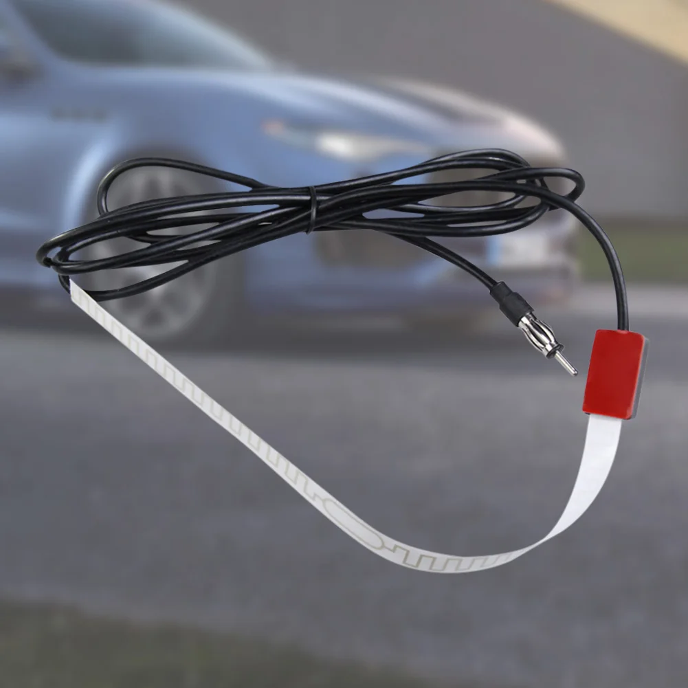 Car FM Antenna Amplified Universal Indoor 12V Glass Adhesive