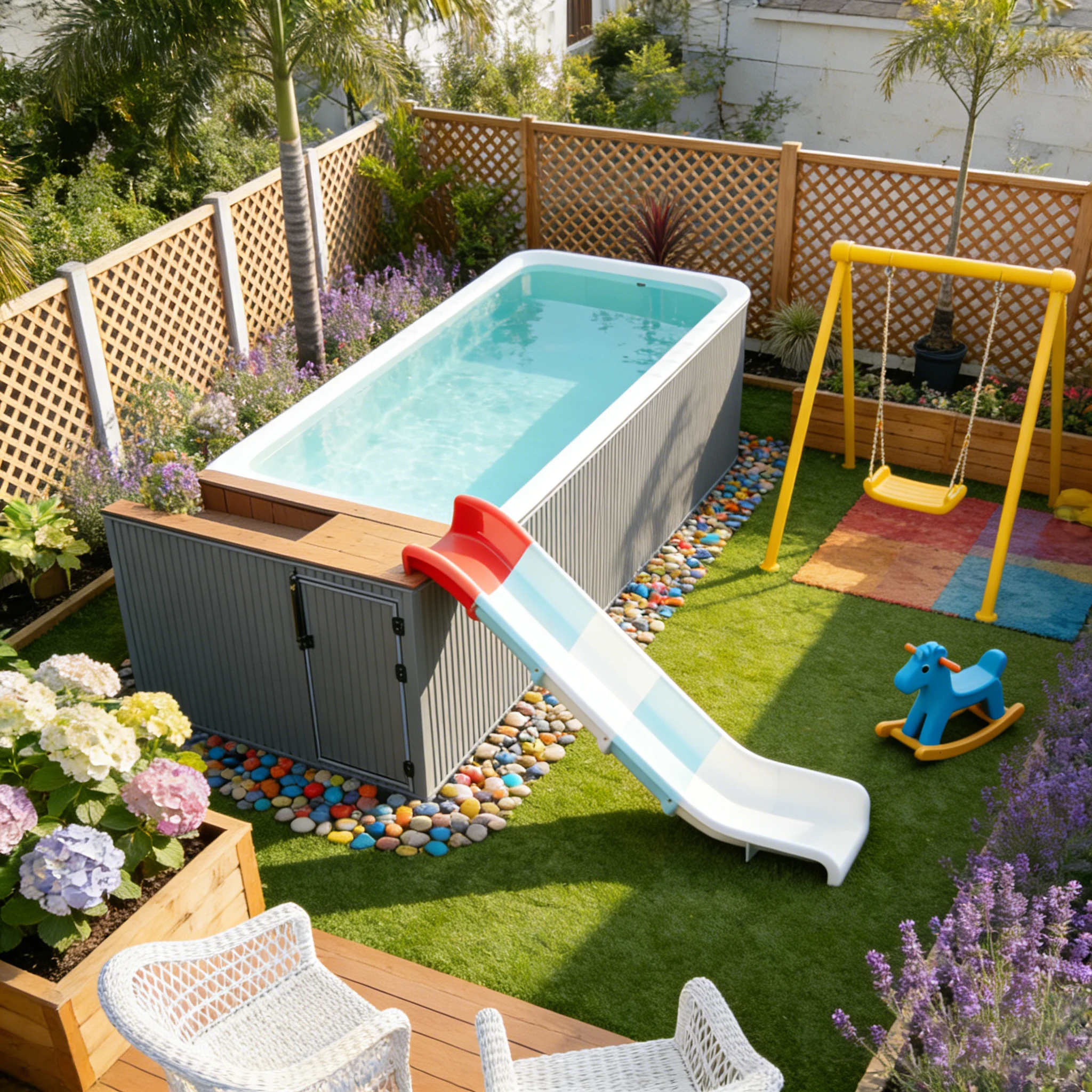 Prefab Pool Container Pool Shipping Container Above Ground Inground Swimming Pool with Glass Window