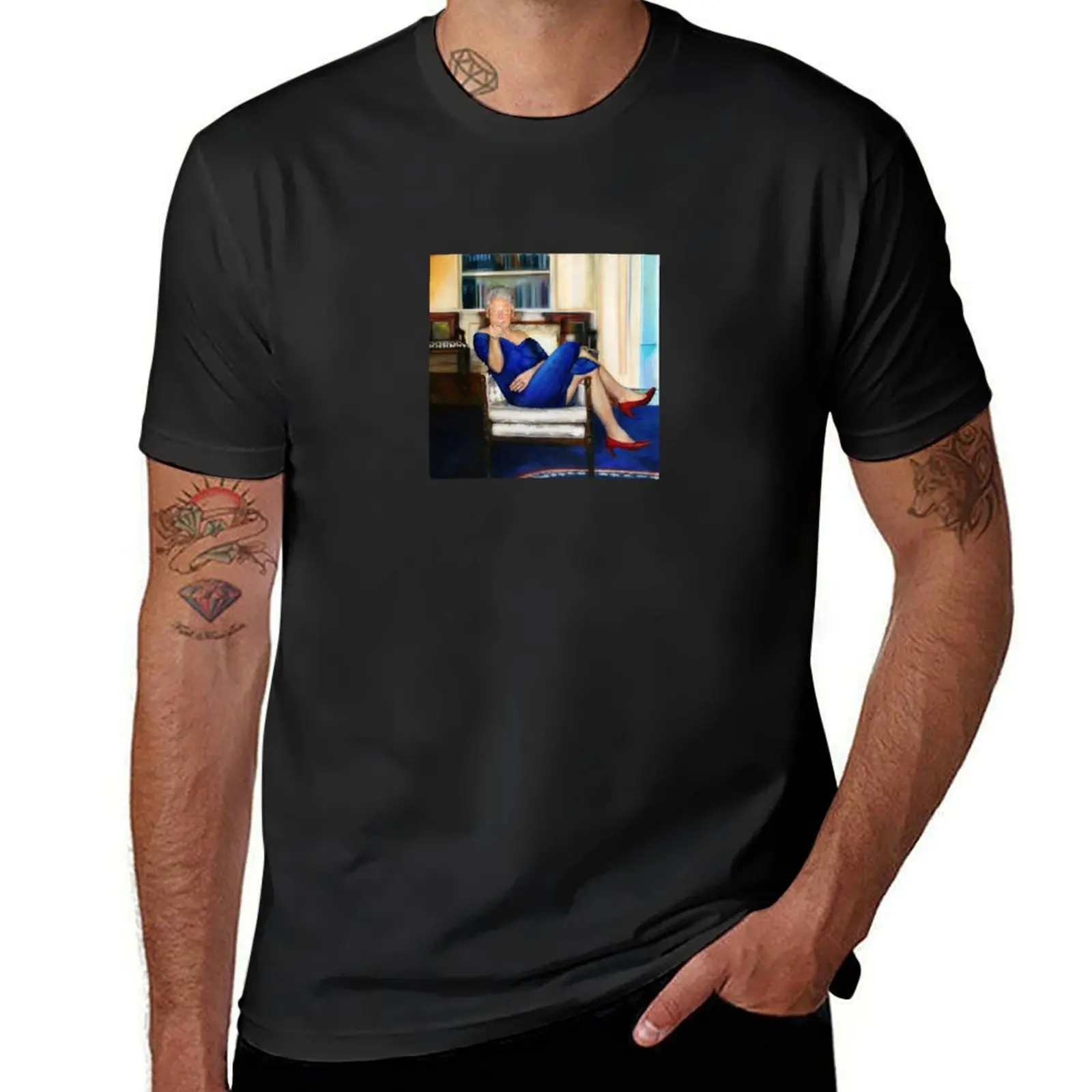 Parsing Bill - Bill Clinton in Blue Dress - Jeffrey Epstein T-Shirt korean fashion boys whites summer tops mens t shirt graphic