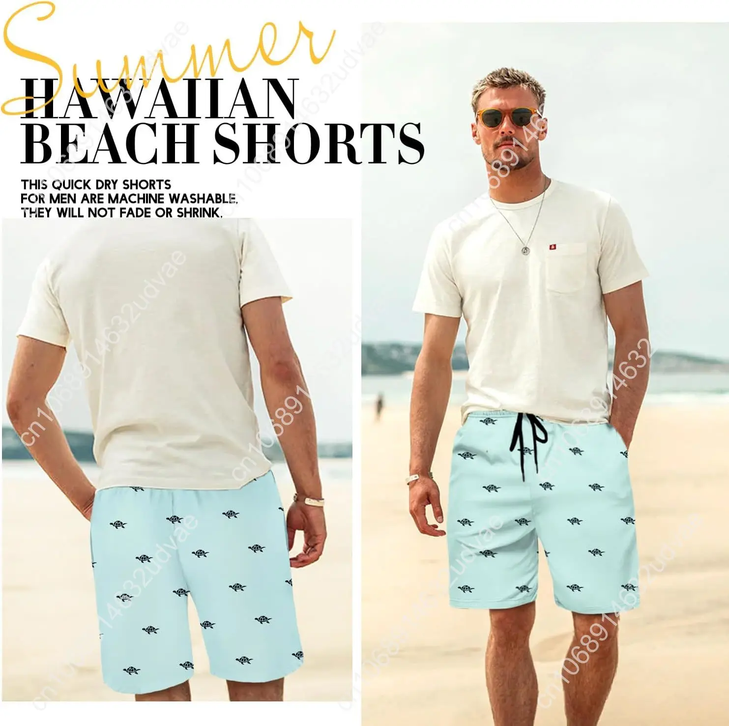 شورت سباحة رجالي من Lzzidou مقاس 8 بوصات وبطانة شبكية من Inseam، بدلة استحمام سريعة الجفاف