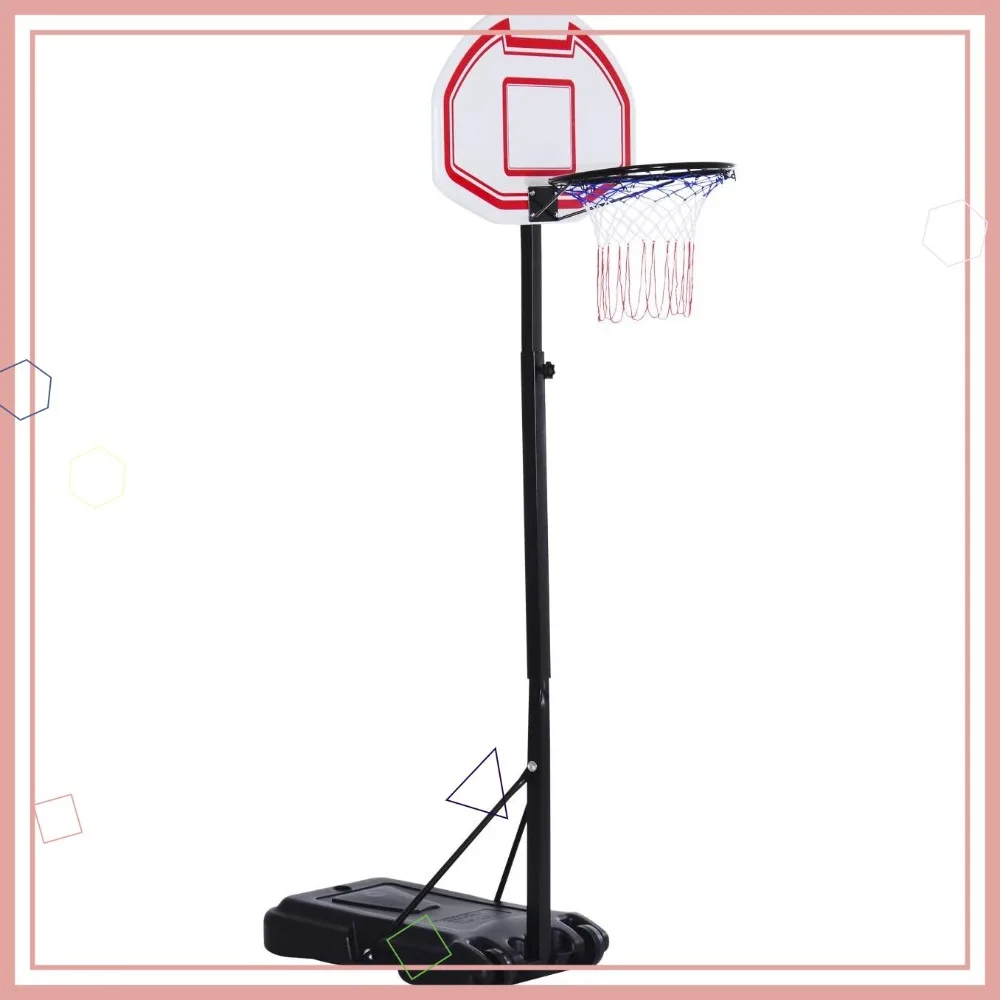 

Регулируемая портативная система баскетбольного кольца длиной 7 футов с прозрачной пластиной длиной 29 дюймов — игровая для молодежи и взрослых