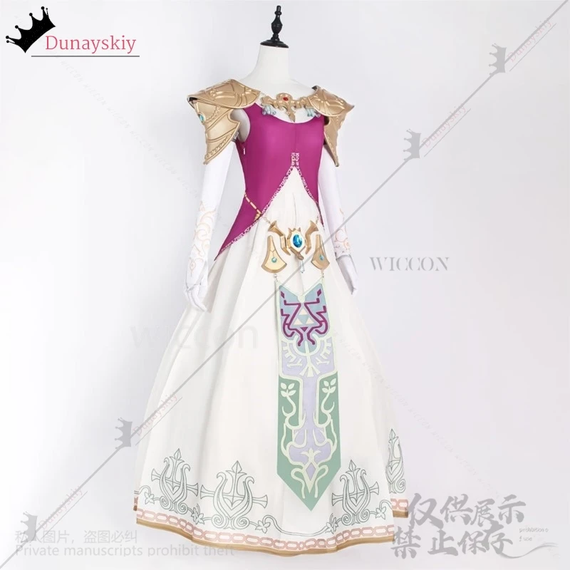 Game Princess Cosplay Cartoon Traditional Print Retro Elegant Long Dress Lolita 3D Polylactic Acid Anime Props Wigs Customized