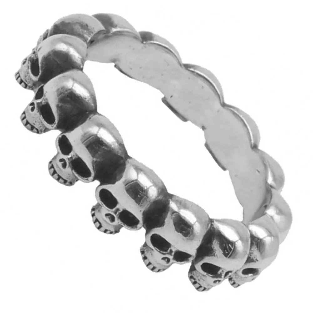 BOCAI S925 Sterling Silver Rings for Men Women Couple Closed Retro Trendsetter Puck Hand Ornaments Pure Argentum Jewelry