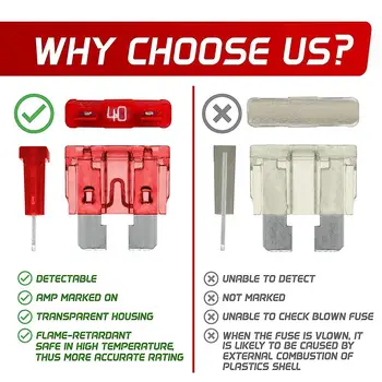 300/180/120 ks Sada pojistek pro automobily, nákladní automobily, střední a malé pojistky, smíšené pojistky pro motocykly s krabičkou 10 nejlepší prodej pojistka dálkového ovládání - №5