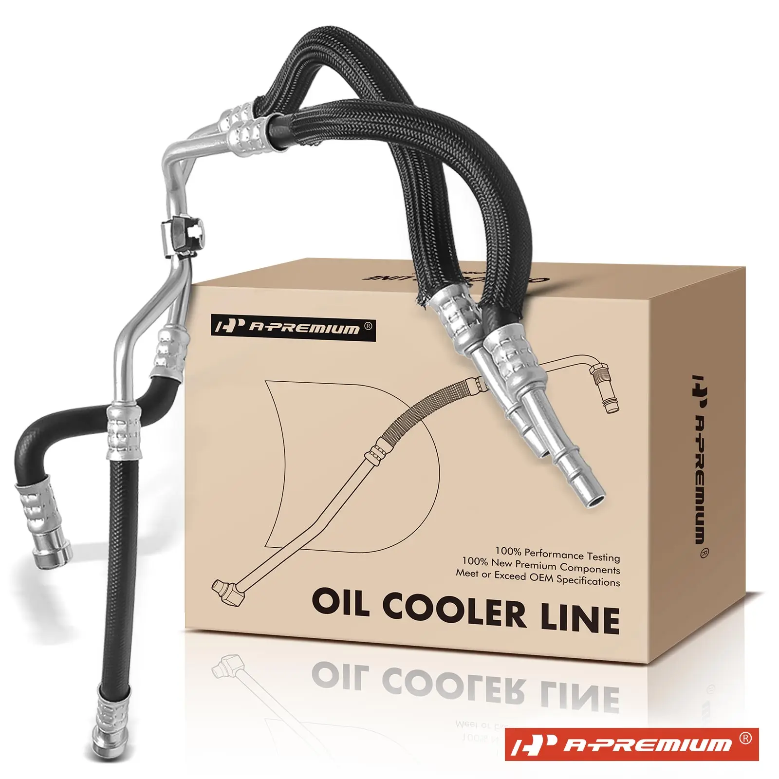 A-Premium Automatic Transmission Oil Cooler Tube for Ford Taurus Police Interceptor Sedan 2013-2019