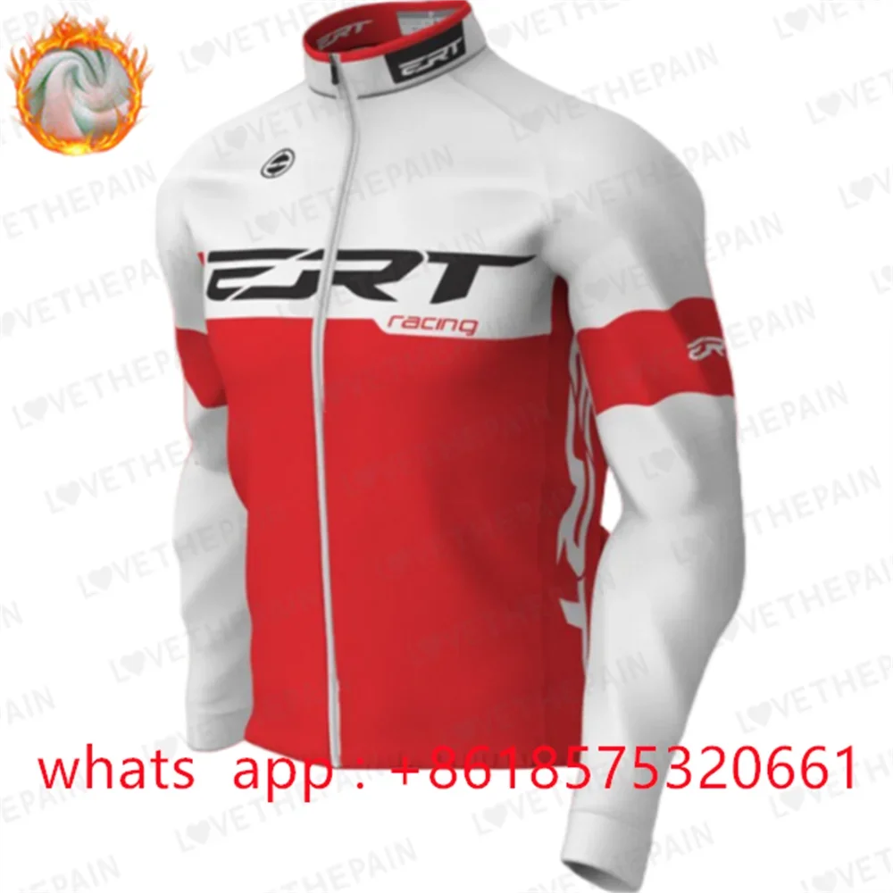 Racing Winter Cycling Jacket Fleece Thermal Long Sleeve Bicycle Clothing Men Outdoor Wind Warm Jersey Coat MTB