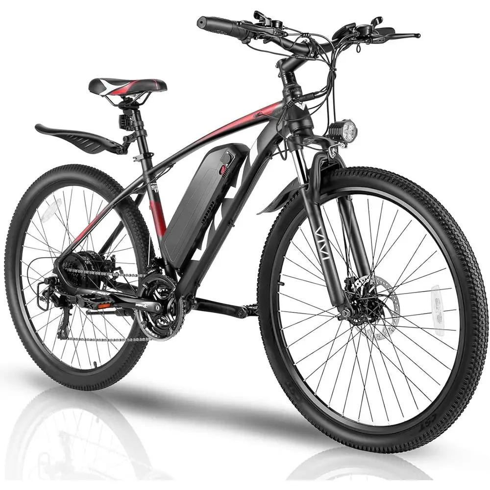 

27.5 Adult Electric Mountain Bike: 500W, 48V 10.4Ah Battery, 22mph, 21-Speed, 50-Mile Range