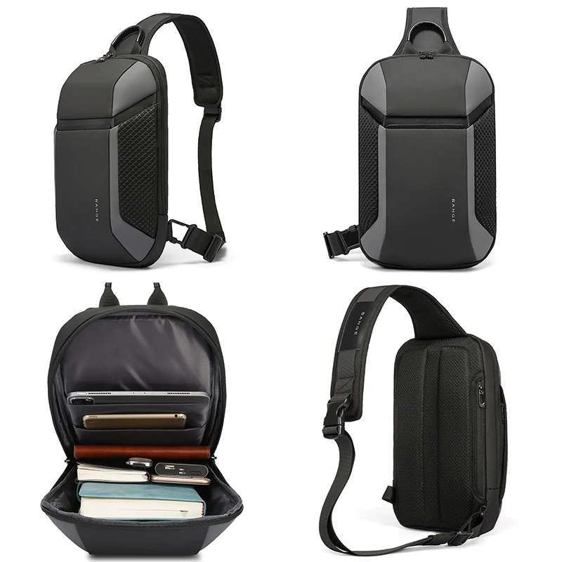 2023 Shoulder Bag Men Waterproof USB Male Crossbody Bag Women Short Travel Messenger Chest Sling Fashion Designer Chest Bag