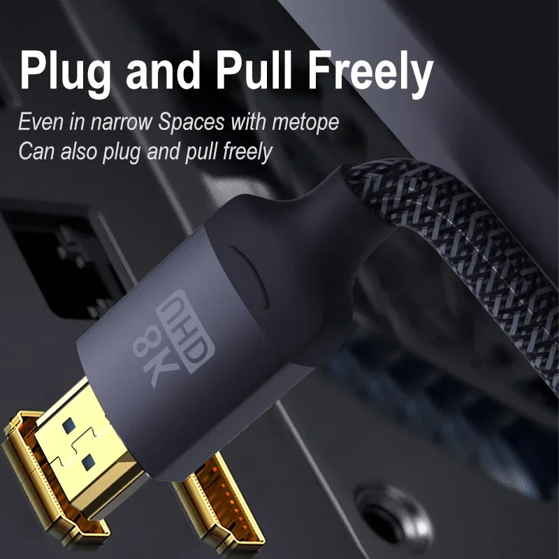 

HDMI-compatible 2.1 Cable 8K 60Hz 48Gbps eARC HDR Video Cord for TV BOX PS4 PS5 RTX3080 NS Projector High Definition