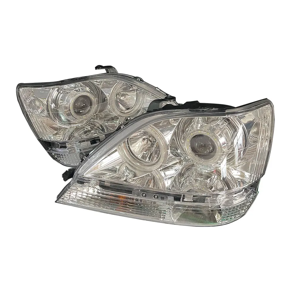 Car LED LENS Headlight Lexus Rx300 Harrier Acu10 Automobile A Pair Headlamp 1997 - 2003 white