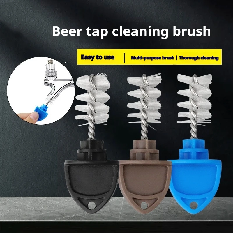 Draft Beer Faucet Cleaning Brush - Stainless Steel Tap Cleaner for Kegerator Beer Line Maintenance - Beer Tap Cleaning Tool