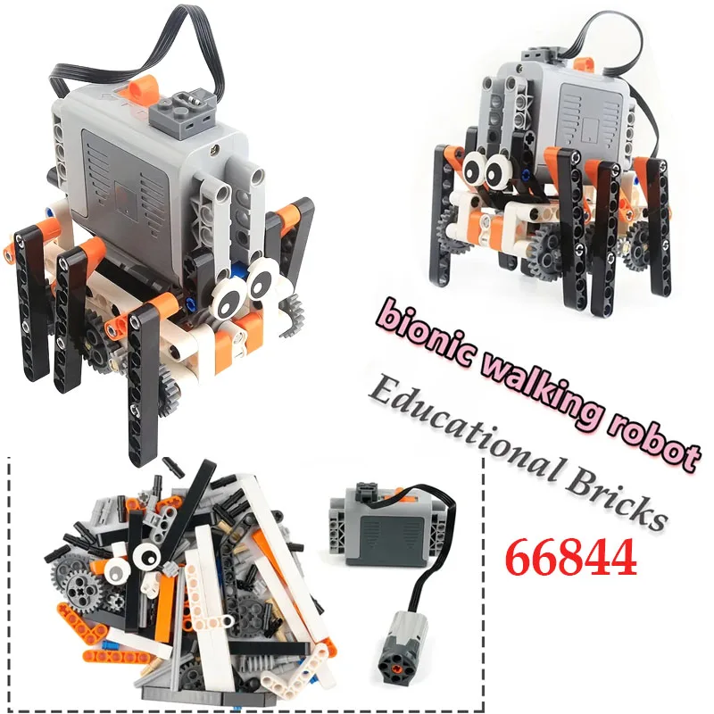 

MOC Hexapod бионические роботы, набор технологических строительных блоков, образовательные 66844, собранный прогулочный робот, MOC, кирпичи, игрушки, подарки для детей