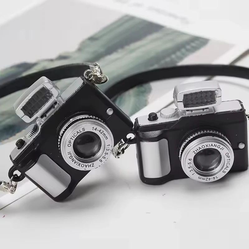 3D Retro Camera Earphone Case For AirPods 3/2/1 Pro 2/Pro 1 Soft Silicone Cover With Lanyard Creative Flash Light Working Design