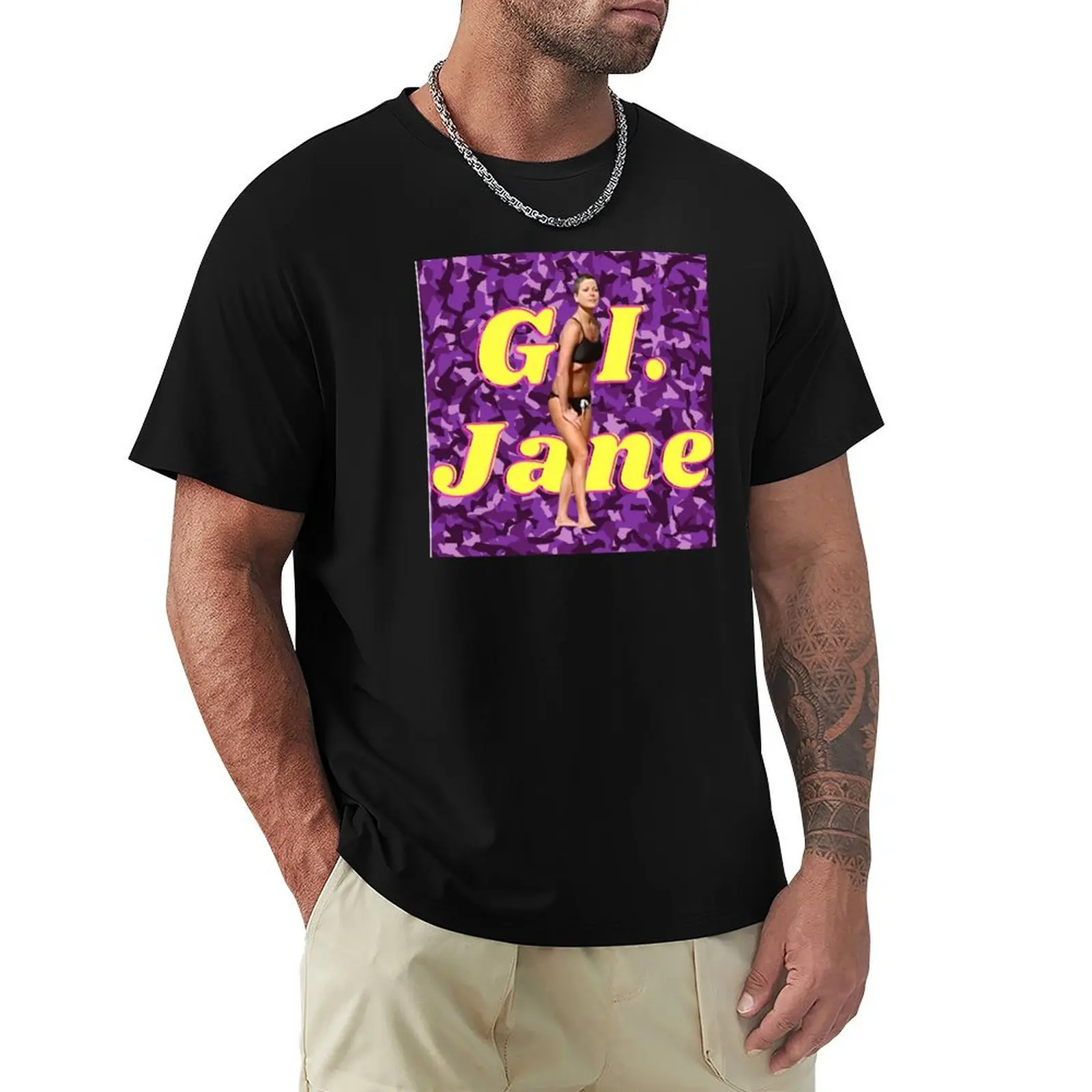 Diem Brown MTV Challenge's G.I. Jane T-Shirt Summer Print Short Sleeve Tee