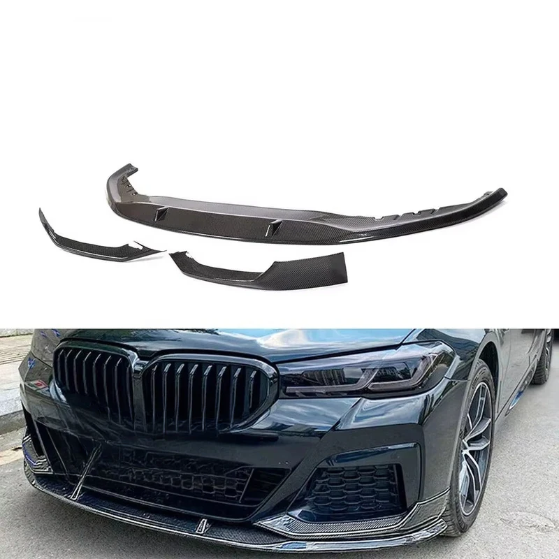 

For G30 M550i M-Sport Facelift Carbon Fiber Front Bumper Lip Spoiler Sp 2020 2022