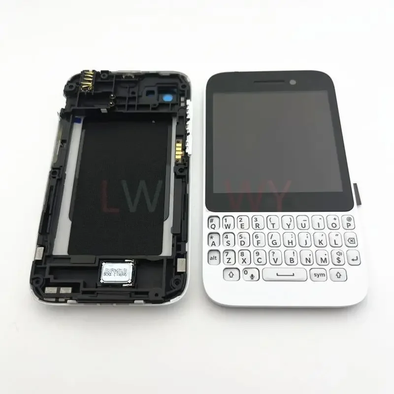 For BlackBerry Q5 Full Housing LCD Display Touch Screen Digitizer+Bezel Frame+Keyboard+Battery Door Cover Replacement Parts